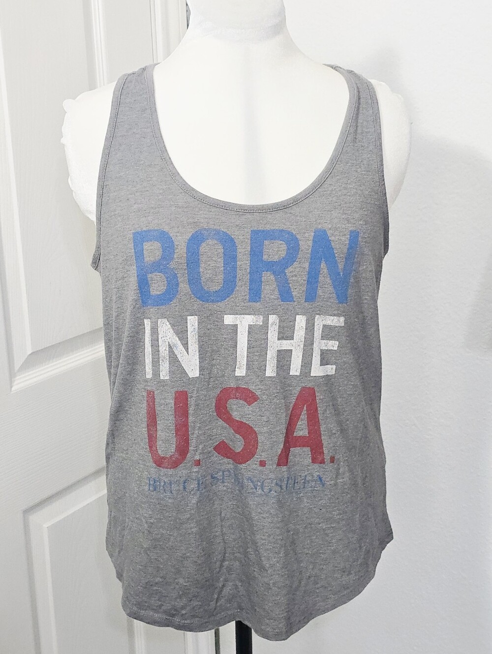 Old Navy Bruce Springsteen Born In The USA Women's Tank Top Size Large Patriotic